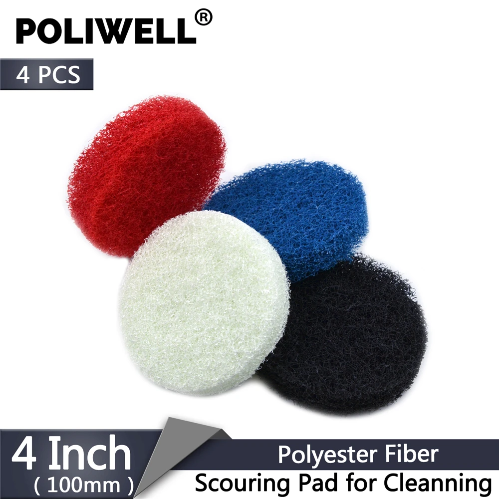 POLIWELL 4 шт. 4-дюймовые 100 мм полиэфирные прокладки для очистки, промышленные чистящие прокладки для ванной, кухни, комплект для полировки автомобилей
POLIWELL 4 шт. 4-дюймовые 100 мм полиэфирные прокладки для очистки, промышленные чистящие прокладки для ванной, кухни, комплект для полировки автомобилей