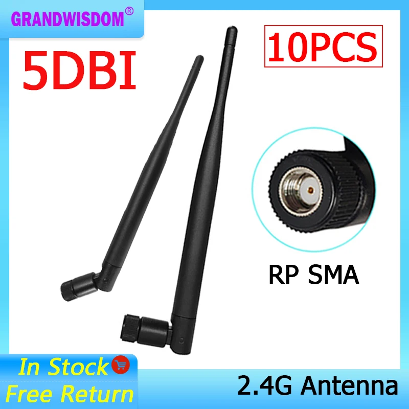 GRANDWISDOM 10pcs 2.4G antenna 5dbi sma female wlan wifi 2.4ghz antene pbx iot module router tp link signal receiver antena
GRANDWISDOM 10pcs 2.4G antenna 5dbi sma female wlan wifi 2.4ghz antene pbx iot module router tp link signal receiver antena