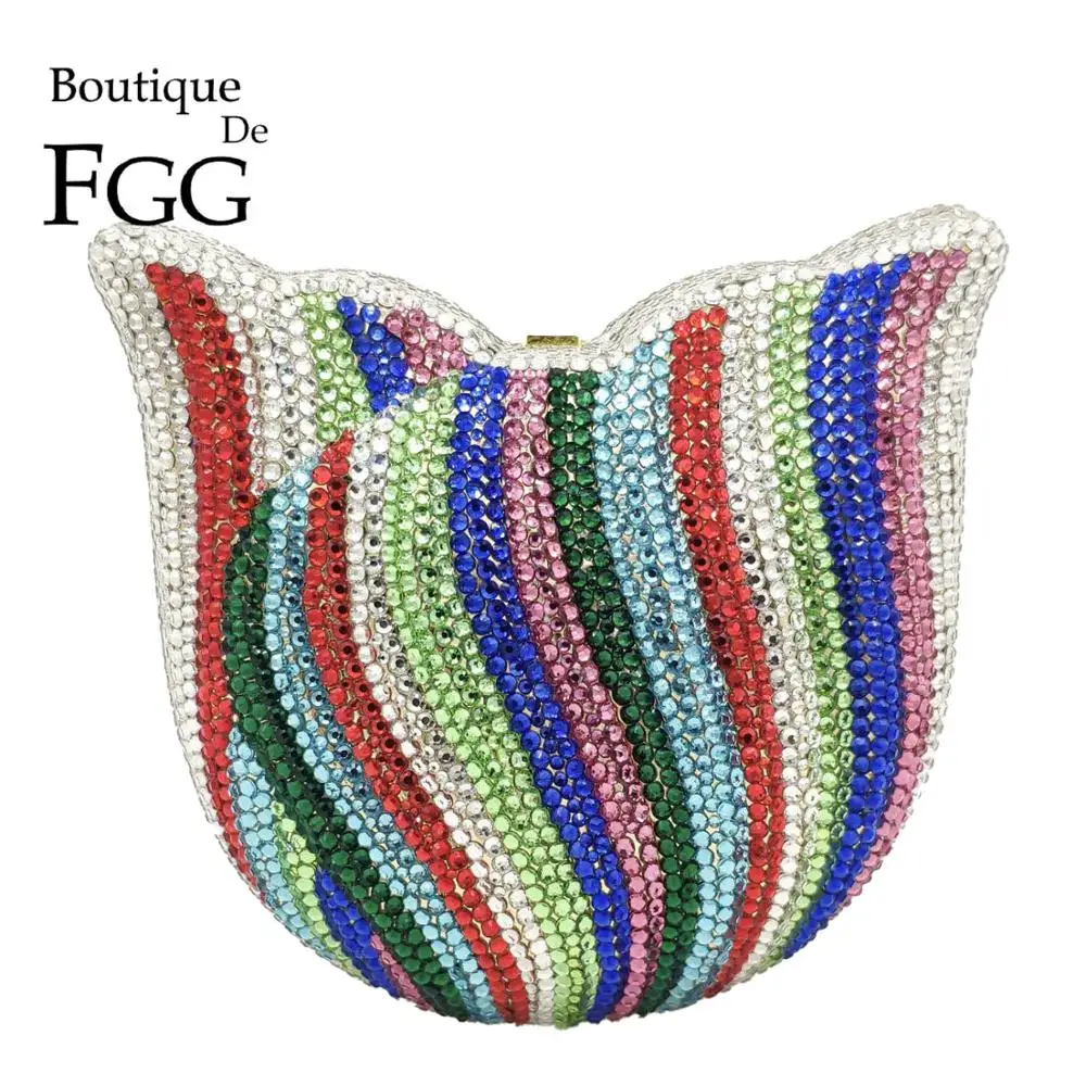 Boutique De FGG Multicoloured Rainbow SeaShell Conch Women MINI Crystal Clutch Bags Wedding Party Evening Purses and Handbags
Boutique De FGG Multicoloured Rainbow SeaShell Conch Women MINI Crystal Clutch Bags Wedding Party Evening Purses and Handbags