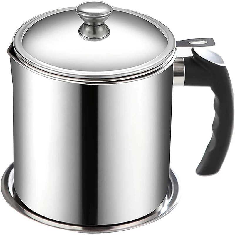 1.3L Stainless Steel Oil Pot Strainer Container Jug Storage Can With Filter Cooking Oil Pot For Kitchen Household Tools
1.3L Stainless Steel Oil Pot Strainer Container Jug Storage Can With Filter Cooking Oil Pot For Kitchen Household Tools