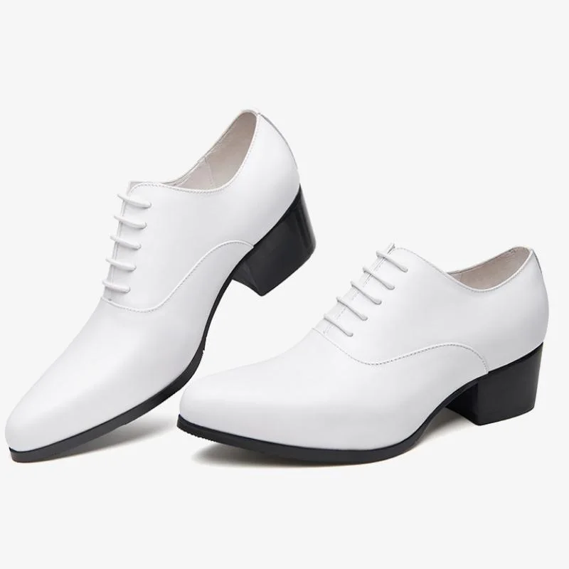 New High Heels Mens Genuine Leather Oxford Wedding Dress Shoes Men Daily Business Office Work Pointed Toe Height Increase Shoes
New High Heels Mens Genuine Leather Oxford Wedding Dress Shoes Men Daily Business Office Work Pointed Toe Height Increase Shoes