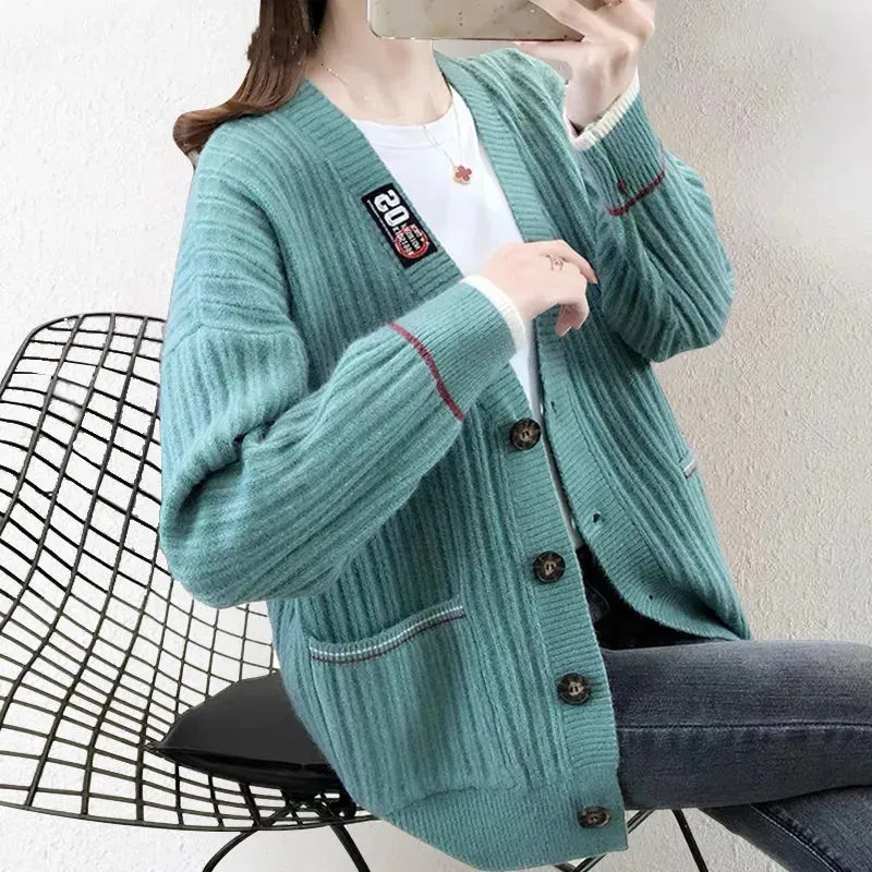 Knitted Cardigan Sweater Jacket Women's Loose Top Spring 2023 New Women's Fashion Korean Version Pink Cardigan Coat Soft 890
Knitted Cardigan Sweater Jacket Women's Loose Top Spring 2023 New Women's Fashion Korean Version Pink Cardigan Coat Soft 890