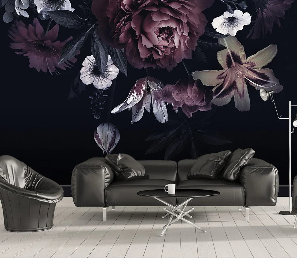 Custom Mural Wallpaper Home Decor Vintage black flower murals Photo Wall Paper Living Room Bedroom Hotel decoration wall sticker
Custom Mural Wallpaper Home Decor Vintage black flower murals Photo Wall Paper Living Room Bedroom Hotel decoration wall sticker