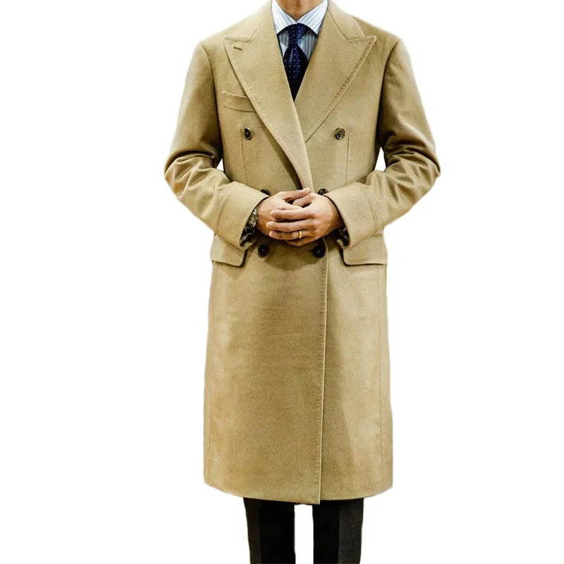 One Piece Men Suits Newest Khaki Wool Cotton Thick High Quality Formal Windbreaker Outfit Customized Double Breasted Long Coat
One Piece Men Suits Newest Khaki Wool Cotton Thick High Quality Formal Windbreaker Outfit Customized Double Breasted Long Coat