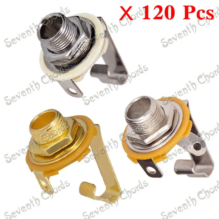 120 Pcs 1/4" Mono Input Jack Plug Socket For Electric Guitar Bass Replacement,6.35mm Guitar Pickup output jack Plug Socket 
120 Pcs 1/4" Mono Input Jack Plug Socket For Electric Guitar Bass Replacement,6.35mm Guitar Pickup output jack Plug Socket