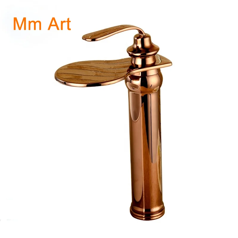 Wholesale Brass Rose Gold Waterfall Bathroom Sink Faucet Mixer Single Hole Washbasin Cold Hot Water Tap XR1353
Wholesale Brass Rose Gold Waterfall Bathroom Sink Faucet Mixer Single Hole Washbasin Cold Hot Water Tap XR1353
