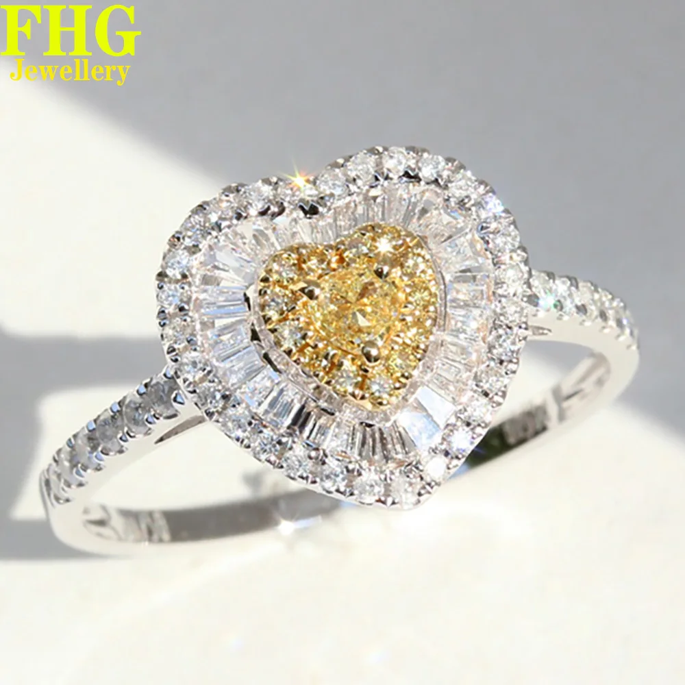 18K Au750 White Gold Ring 0.6Carat Nature Diamond Heart shape Wedding Party Engagement Anniversary Ring
18K Au750 White Gold Ring 0.6Carat Nature Diamond Heart shape Wedding Party Engagement Anniversary Ring