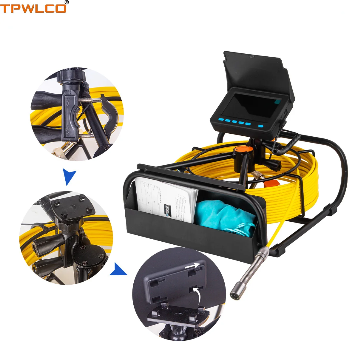 Pipe Sewer Endoscope Video Recorder Camera System 4.3" LCD Screen 10-50m Cable Diameter 17mm Drain Pipe Inspection Camera
Pipe Sewer Endoscope Video Recorder Camera System 4.3" LCD Screen 10-50m Cable Diameter 17mm Drain Pipe Inspection Camera