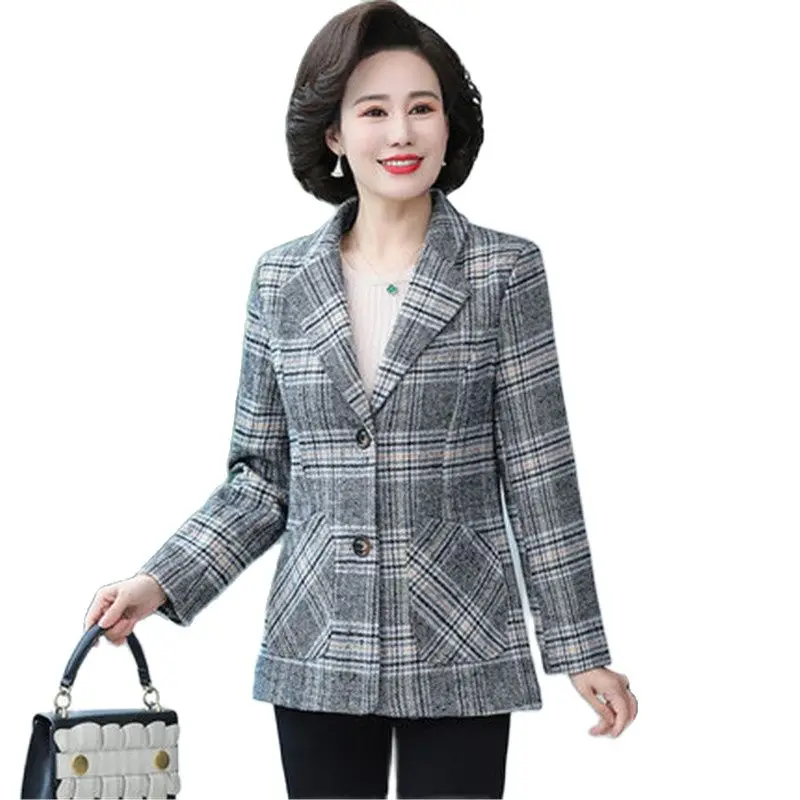 Spring Autumn Women Outwear 2021 Fashion New Plaid Blazer Jackets Middle-aged Women blazer Coats Plus Size 5XL A495
Spring Autumn Women Outwear 2021 Fashion New Plaid Blazer Jackets Middle-aged Women blazer Coats Plus Size 5XL A495