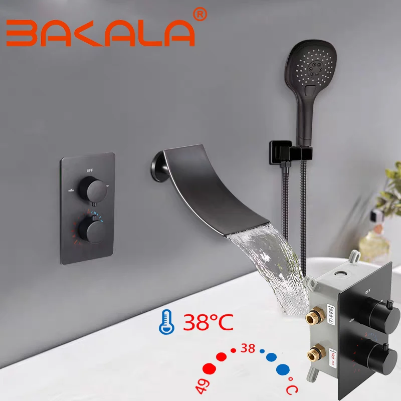 constant temperature Bathroom Set Bathtub Faucet Bath Shower Faucet Bathtub Tap Mixer Water In Wall Waterfall Faucet Concealed
constant temperature Bathroom Set Bathtub Faucet Bath Shower Faucet Bathtub Tap Mixer Water In Wall Waterfall Faucet Concealed