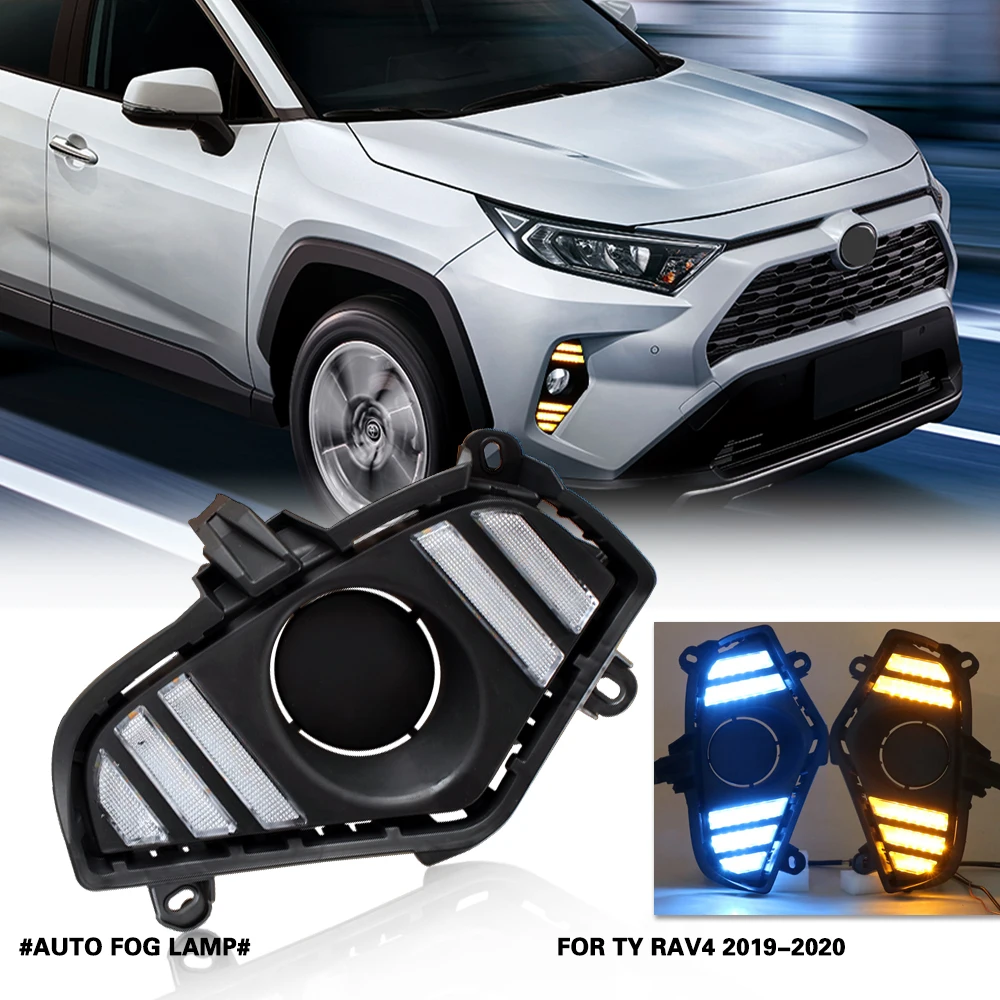 Светодиодные дневные ходовые огни DRL, противотуманные фары для Toyota RAV4 2019 2020, замена поворотника
Светодиодные дневные ходовые огни DRL, противотуманные фары для Toyota RAV4 2019 2020, замена поворотника
