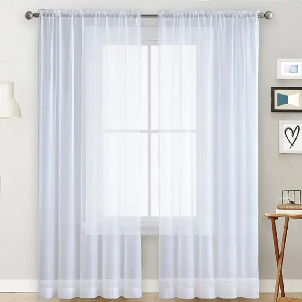 White Curtain 1Pc Solid Color Sheer Tulle Window Curtain Drape Living Room Balcony Patio Room Garden Window Decoration
White Curtain 1Pc Solid Color Sheer Tulle Window Curtain Drape Living Room Balcony Patio Room Garden Window Decoration