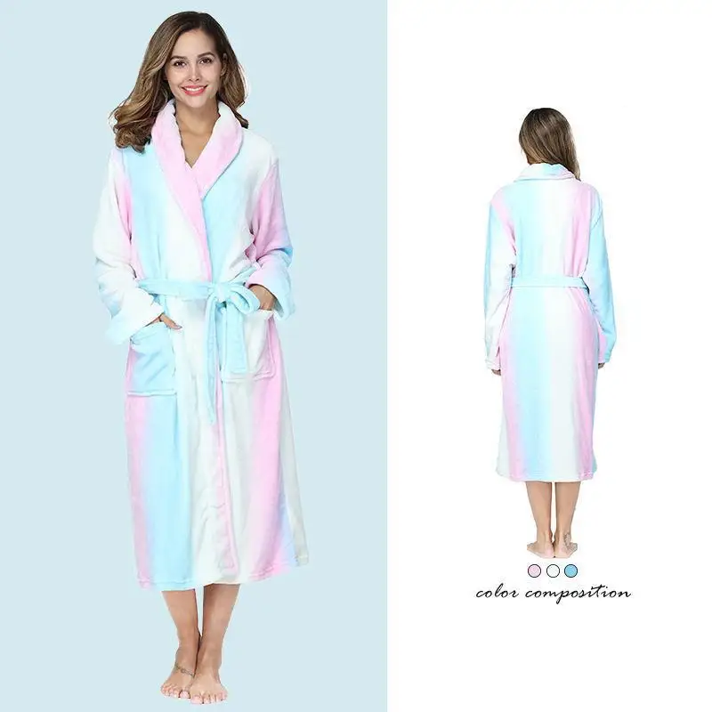 Autumn Winter Warm Robe Flannel Sleepwear For Women Loose Bathrobe Coral Fleece Kimono Gown Nightgown Thick Lounge Wear
Autumn Winter Warm Robe Flannel Sleepwear For Women Loose Bathrobe Coral Fleece Kimono Gown Nightgown Thick Lounge Wear