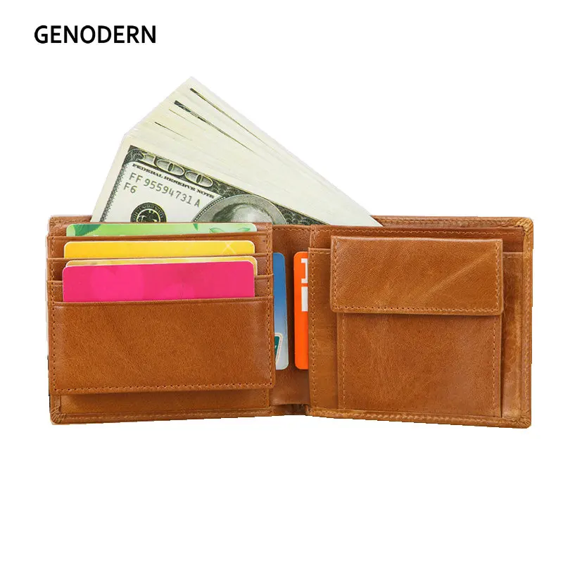 GENODREN Vintage Cowhide Men Wallet with Multifunctional Card Slots Coin Pocket Genuine Leather Male Purse Wallet for Men
GENODREN Vintage Cowhide Men Wallet with Multifunctional Card Slots Coin Pocket Genuine Leather Male Purse Wallet for Men