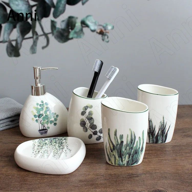 Household Five Piece Set Bathroom Decoration Accessories Painted Green Plants Decorative Shower Accessories Bathroom Decoration
Household Five Piece Set Bathroom Decoration Accessories Painted Green Plants Decorative Shower Accessories Bathroom Decoration