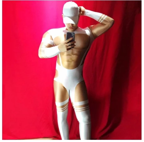 Dance Teams Pole dancing performance outfit European Bar Nightclub Tide Male Singer Jazz DJ DS Costume Leotard Stretch Jumpsuit
Dance Teams Pole dancing performance outfit European Bar Nightclub Tide Male Singer Jazz DJ DS Costume Leotard Stretch Jumpsuit