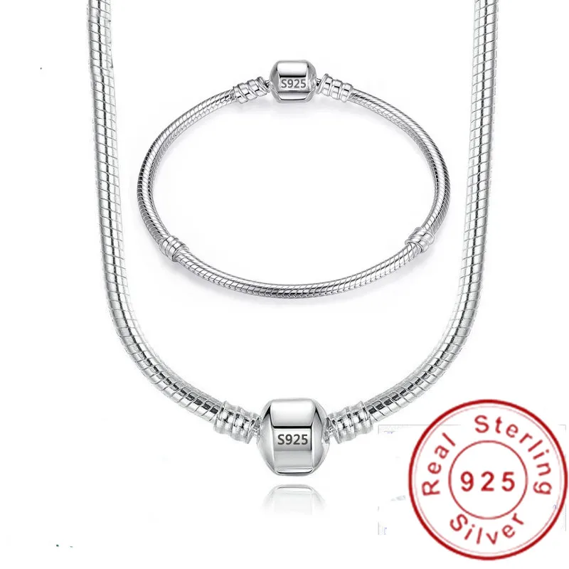 Big Sale 925 Sterling Silver Necklace Bracelet Party Jewelry Snake Bone Charm Necklace Bracelet Set DIY Jewelry Set for Women
Big Sale 925 Sterling Silver Necklace Bracelet Party Jewelry Snake Bone Charm Necklace Bracelet Set DIY Jewelry Set for Women