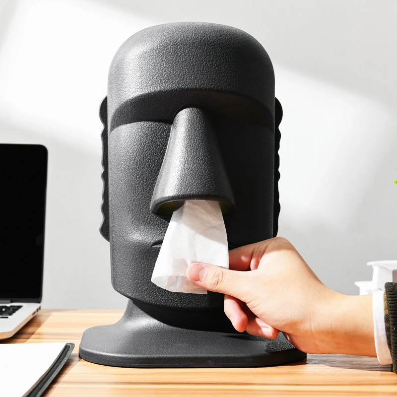 Nostril Tissue Box Container Moai Statue Office Pumping Box Napkin Papers Holder Glasses Frame Hat Storage Table Decoration
Nostril Tissue Box Container Moai Statue Office Pumping Box Napkin Papers Holder Glasses Frame Hat Storage Table Decoration