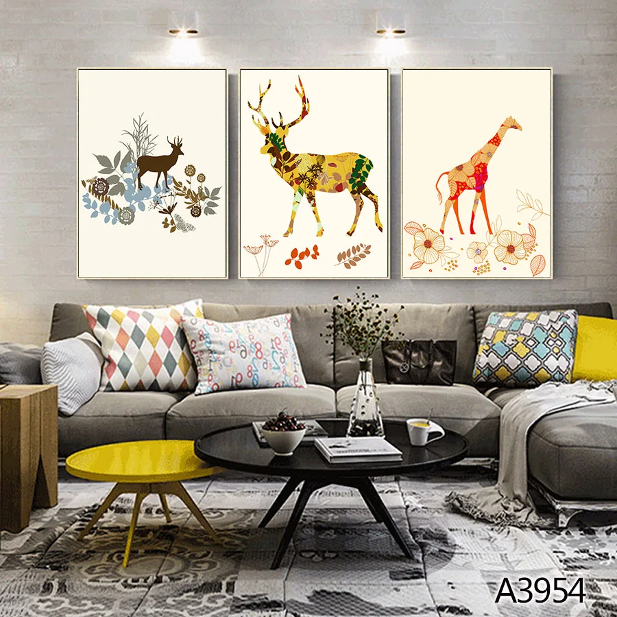Modern Oil Painting Print on Canvas 3pcs Color Cartoon Animal Deer Modular Canvas Printing Wall Art Picture for Home Decor
Modern Oil Painting Print on Canvas 3pcs Color Cartoon Animal Deer Modular Canvas Printing Wall Art Picture for Home Decor