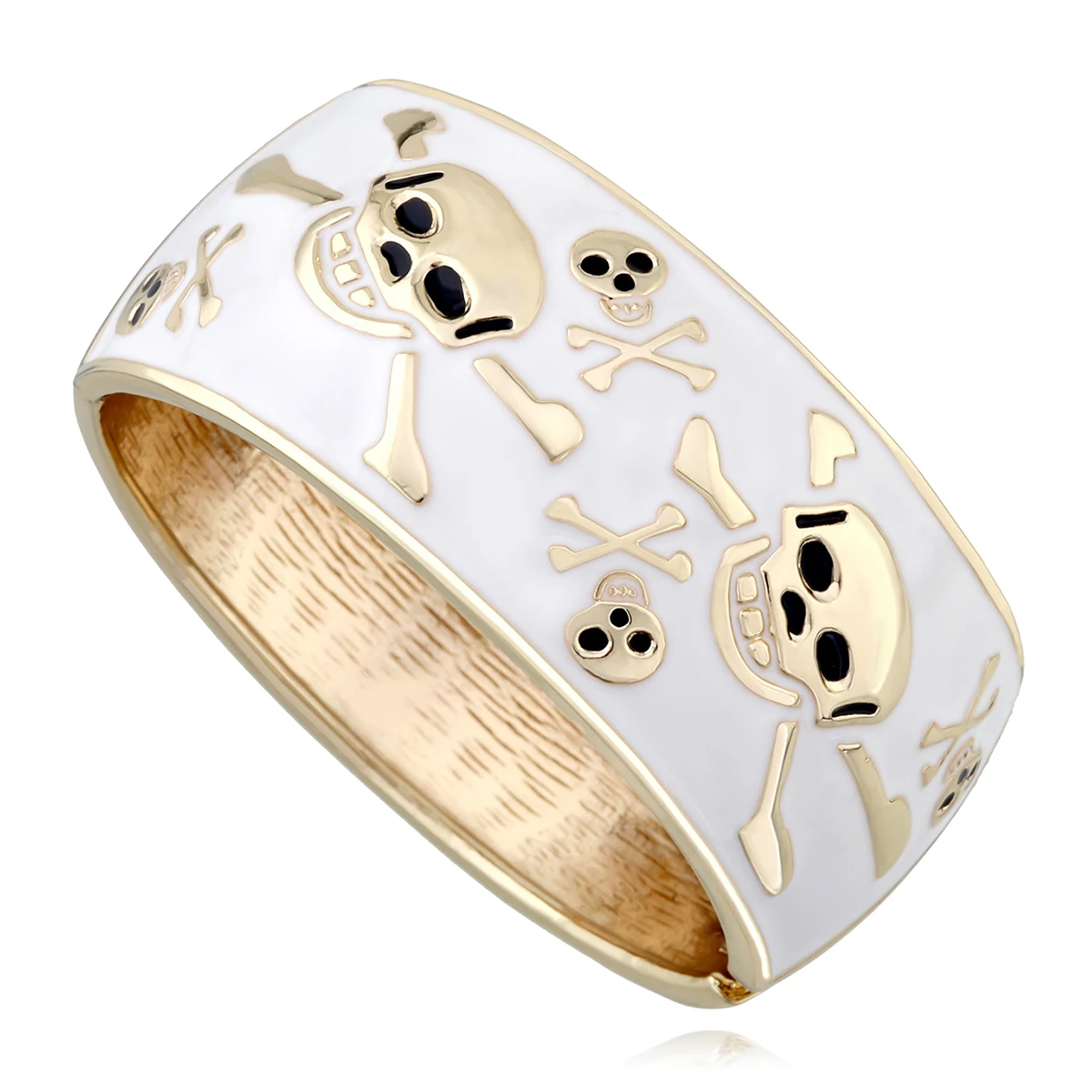 HAHA&TOTO Trendy Statement Chunky Enamel Skull Bangle Cuff Bracelet for Women Girls Punk Style Gold Plated Enamel Bracelet
HAHA&TOTO Trendy Statement Chunky Enamel Skull Bangle Cuff Bracelet for Women Girls Punk Style Gold Plated Enamel Bracelet