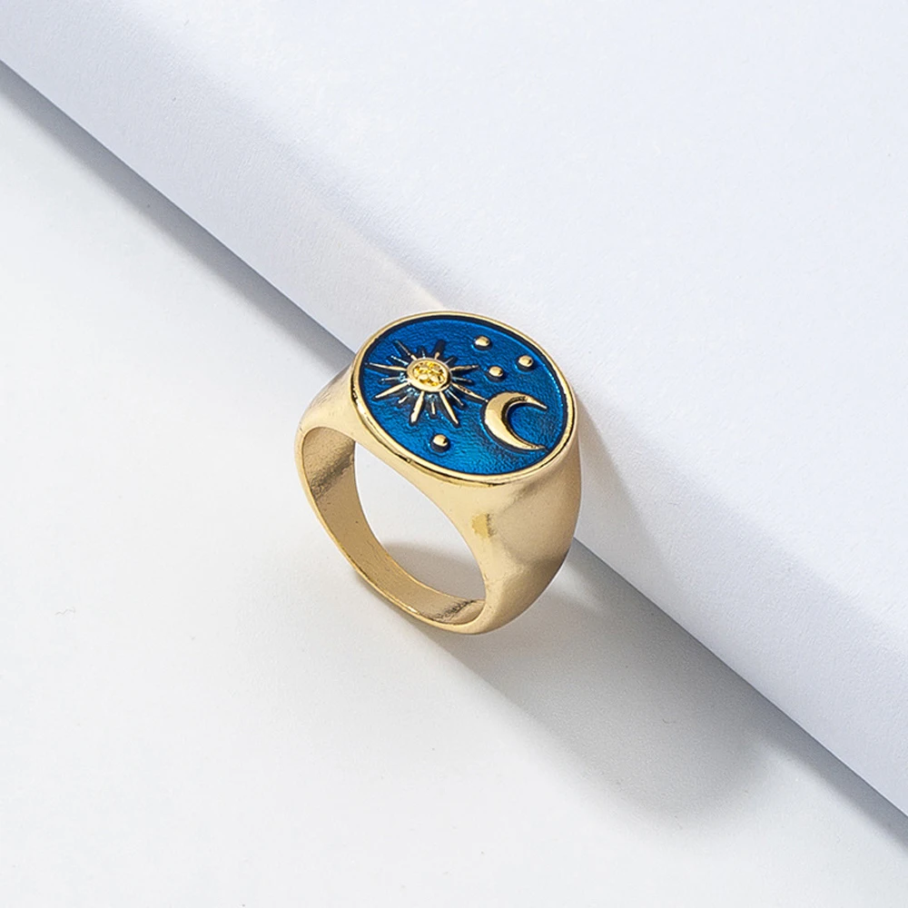 The New 2021 Sun Moon Rings Of Saturn's Rings Contracted Fashion Geometric Drip Ring Women Jewelry Gifts
The New 2021 Sun Moon Rings Of Saturn's Rings Contracted Fashion Geometric Drip Ring Women Jewelry Gifts