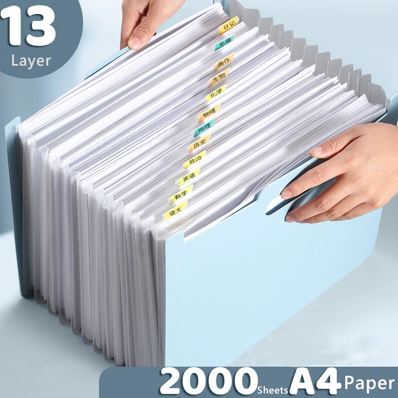 Large Capacity A4 Organizer Expanding File Folder Standing Accordions Bag Folder for Documents School Office Supplies Stationery
Large Capacity A4 Organizer Expanding File Folder Standing Accordions Bag Folder for Documents School Office Supplies Stationery