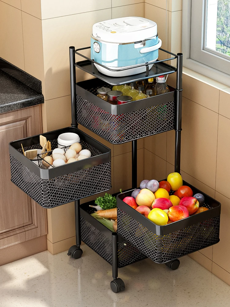 Large Kitchen Storage Racks Vegetable Fruit Racks With Wheels Multi-layer Rotating and Movable Storage Shelf kitchen accessories
Large Kitchen Storage Racks Vegetable Fruit Racks With Wheels Multi-layer Rotating and Movable Storage Shelf kitchen accessories