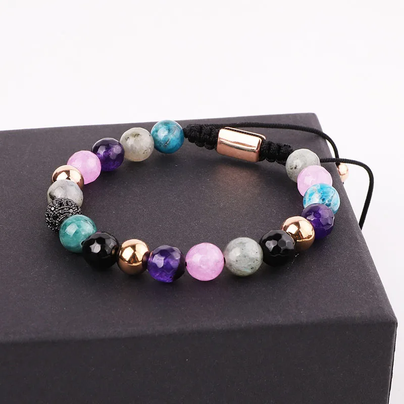 Jaravvi New Color 8mm Natural Stone Cubic Zirconia Ball Braided Friendship Adjustable Bracelet For Women
Jaravvi New Color 8mm Natural Stone Cubic Zirconia Ball Braided Friendship Adjustable Bracelet For Women