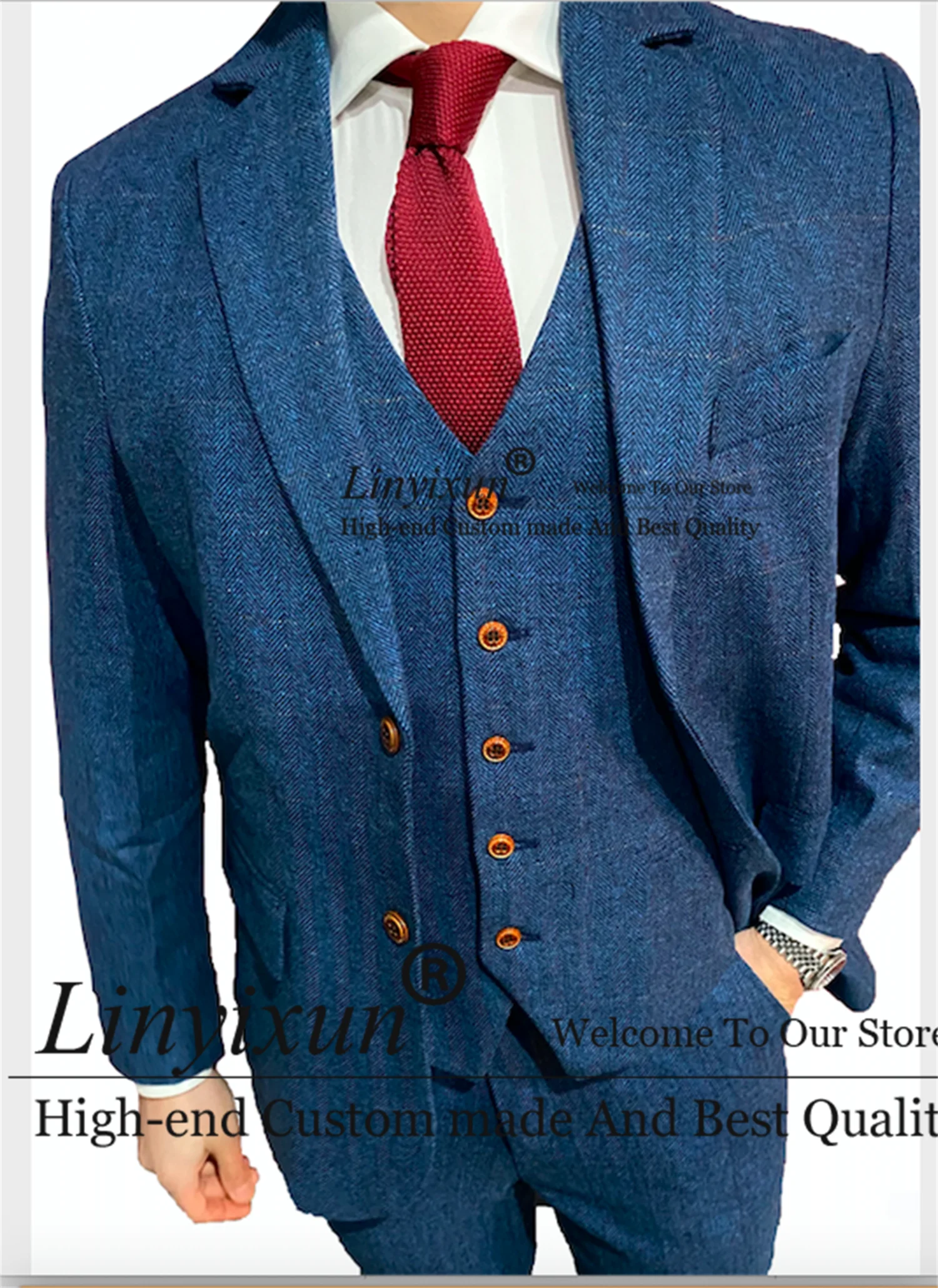 Men's Tweed Suits Slim Fit Plaid Wedding Groom Tuxedos Notch Lapel Men Business Blazer 2 Pieces Terno Masculino Jacket Pants
Men's Tweed Suits Slim Fit Plaid Wedding Groom Tuxedos Notch Lapel Men Business Blazer 2 Pieces Terno Masculino Jacket Pants