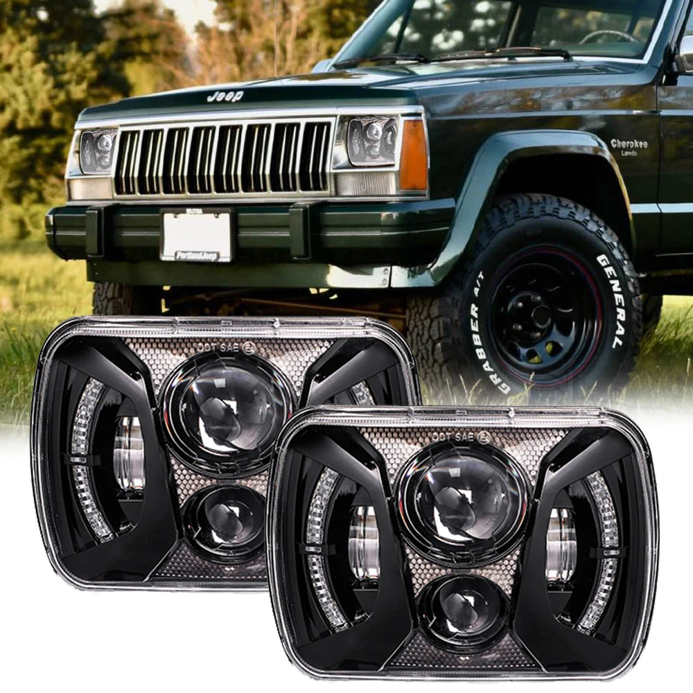 7X6, 75 Вт, Автомобильный светодиодный головной светильник s 6000K 8000LM бег светильник (Подол короче спереди и длиннее сзади) луч для Jeep Cherokee XJ H5054 H6054LL 6052 6053 
7X6, 75 Вт, Автомобильный светодиодный головной светильник s 6000K 8000LM бег светильник (Подол короче спереди и длиннее сзади) луч для Jeep Cherokee XJ H5054 H6054LL 6052 6053