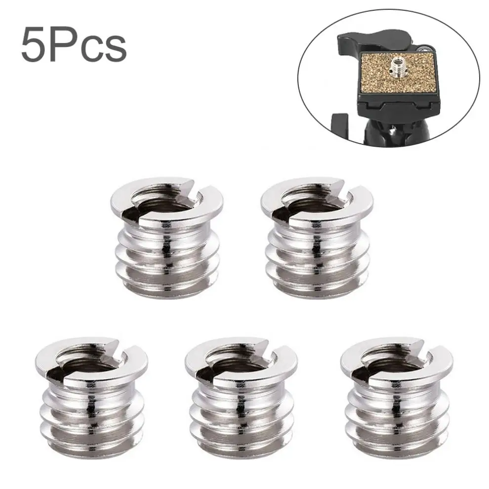 5Pcs 1/4 Inch to 3/8 Inch Screw Adapter Convert Screw Standard Screw Fits for Camera Tripod Cradle Head Phone Clip
5Pcs 1/4 Inch to 3/8 Inch Screw Adapter Convert Screw Standard Screw Fits for Camera Tripod Cradle Head Phone Clip