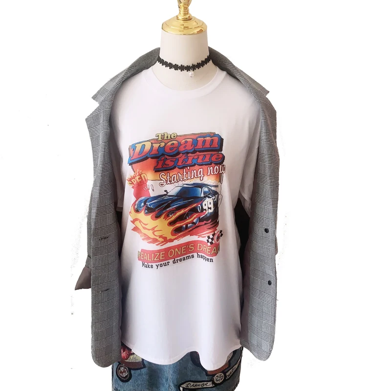 sunfiz YF Women Loose T Shirts Car Letter Print Streetwear Graphic Tops Female T-shirts Short Sleeve Tee Longline Oversized
sunfiz YF Women Loose T Shirts Car Letter Print Streetwear Graphic Tops Female T-shirts Short Sleeve Tee Longline Oversized