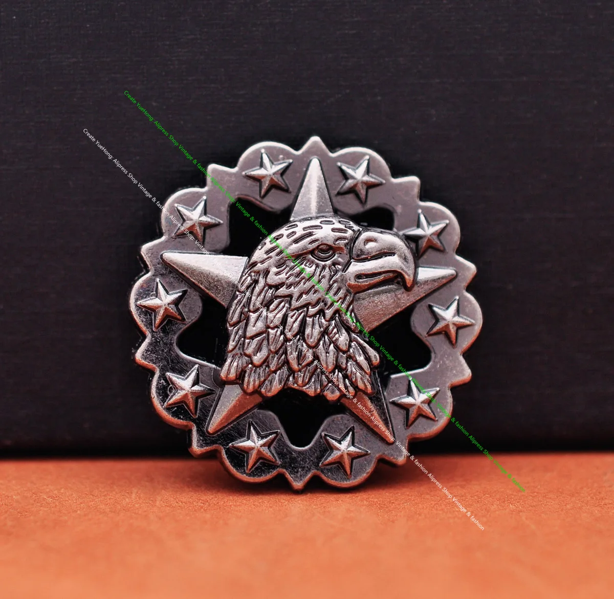10X 29*29mm Antique Sliver Western Cowboy Round Star Eagle Conchos Button For Saddles Headstall Bridle Leathercraft Decor
10X 29*29mm Antique Sliver Western Cowboy Round Star Eagle Conchos Button For Saddles Headstall Bridle Leathercraft Decor