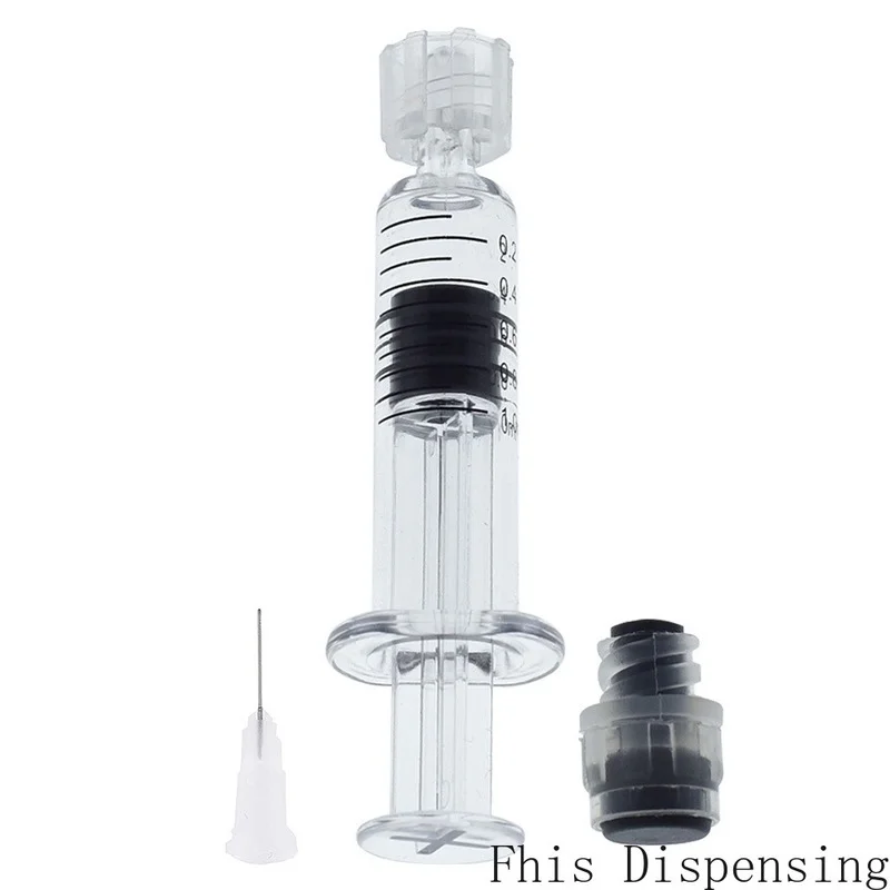 Measurement Mark Tip for CBD Oils, EJuices, Liquids, Chemical (Gray Piston) 1ml Luer Lock Syringe with 27G Needle Reusable
Measurement Mark Tip for CBD Oils, EJuices, Liquids, Chemical (Gray Piston) 1ml Luer Lock Syringe with 27G Needle Reusable