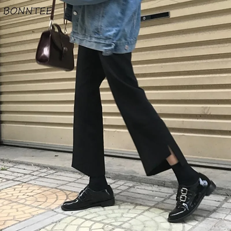 Solid Pants Women Straight Irregular Hem Ankle-length Korean Style Spring Autumn All-match Chic Slim Trendy Female Bottom OL Ins
Solid Pants Women Straight Irregular Hem Ankle-length Korean Style Spring Autumn All-match Chic Slim Trendy Female Bottom OL Ins