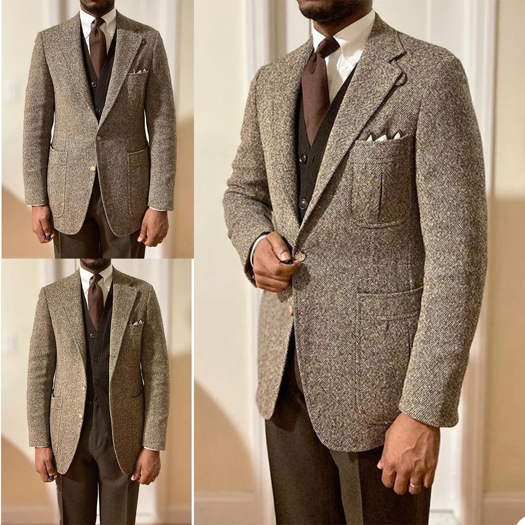 Custom Made Men Tuxedos Two Button England Style Streetwear Vintage Blazer Business Wedding Party Groom Suit Coat 1 Piece
Custom Made Men Tuxedos Two Button England Style Streetwear Vintage Blazer Business Wedding Party Groom Suit Coat 1 Piece