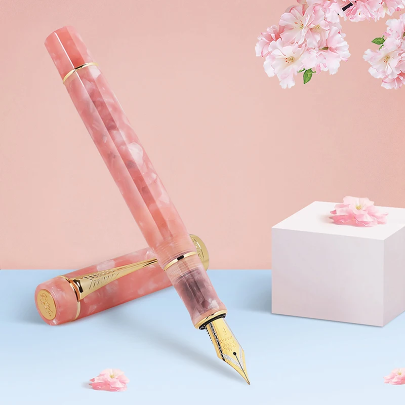 Jinhao 100, красивая перьевая ручка из смолы, розовая EF/F/M/изогнутое перо, конвертер с золотым зажимом, чернильная ручка для письма, канцелярские принадлежности
Jinhao 100, красивая перьевая ручка из смолы, розовая EF/F/M/изогнутое перо, конвертер с золотым зажимом, чернильная ручка для письма, канцелярские принадлежности