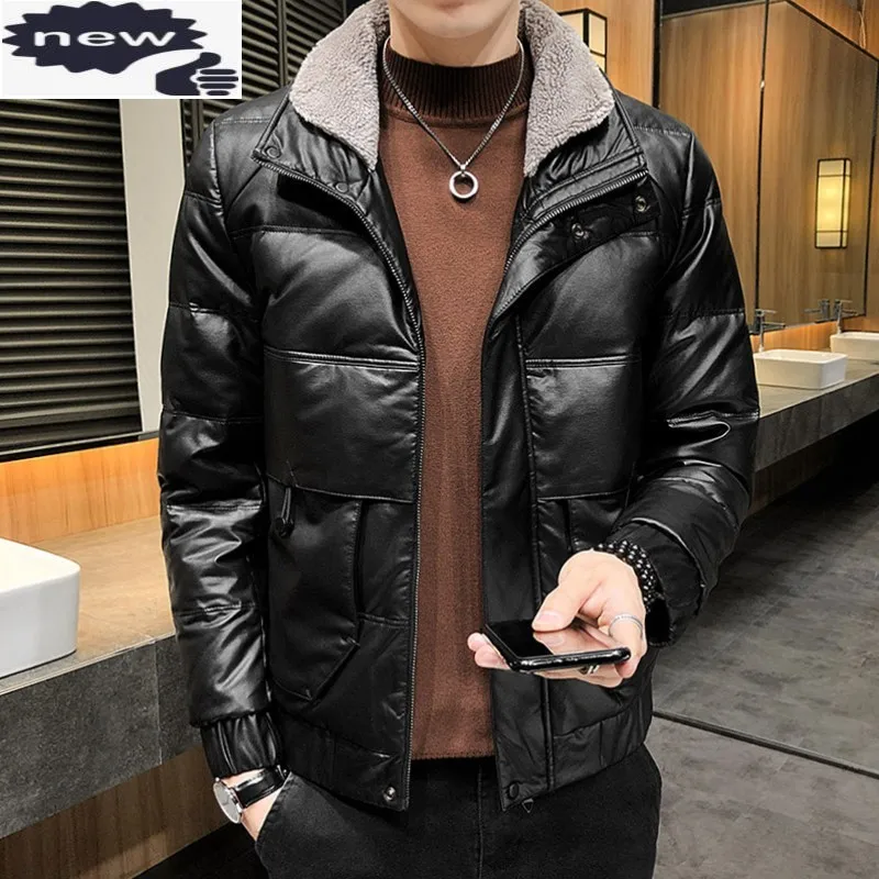 Winter Jacket Men Casual Warm Pu Leather Coats Mens Fashion Outwear Windbreaker Thicken Parkas Casaco Masculino Brand Clothing
Winter Jacket Men Casual Warm Pu Leather Coats Mens Fashion Outwear Windbreaker Thicken Parkas Casaco Masculino Brand Clothing
