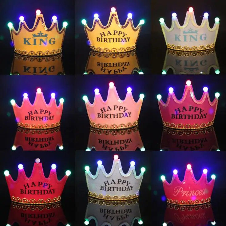 Led Crown Hat Christmas Cosplay King Princess Crown Led Happy Birthday Cap Luminous Led Christmas Hat Colorful FREE DHL SN3414
Led Crown Hat Christmas Cosplay King Princess Crown Led Happy Birthday Cap Luminous Led Christmas Hat Colorful FREE DHL SN3414