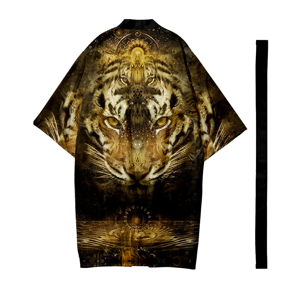 Tiger Printed Long Style Kimono Beach Cardigan With Belt Japanese Couple Women Men Casual Asian Clothes Harajuku
Tiger Printed Long Style Kimono Beach Cardigan With Belt Japanese Couple Women Men Casual Asian Clothes Harajuku
