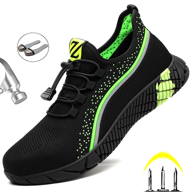 Men Safety Shoes With Steel Toe Cap Work Shoes Anti-Piercing Work Sneakers Lightweight Men Shoes Construction Industrial Shoes
Men Safety Shoes With Steel Toe Cap Work Shoes Anti-Piercing Work Sneakers Lightweight Men Shoes Construction Industrial Shoes
