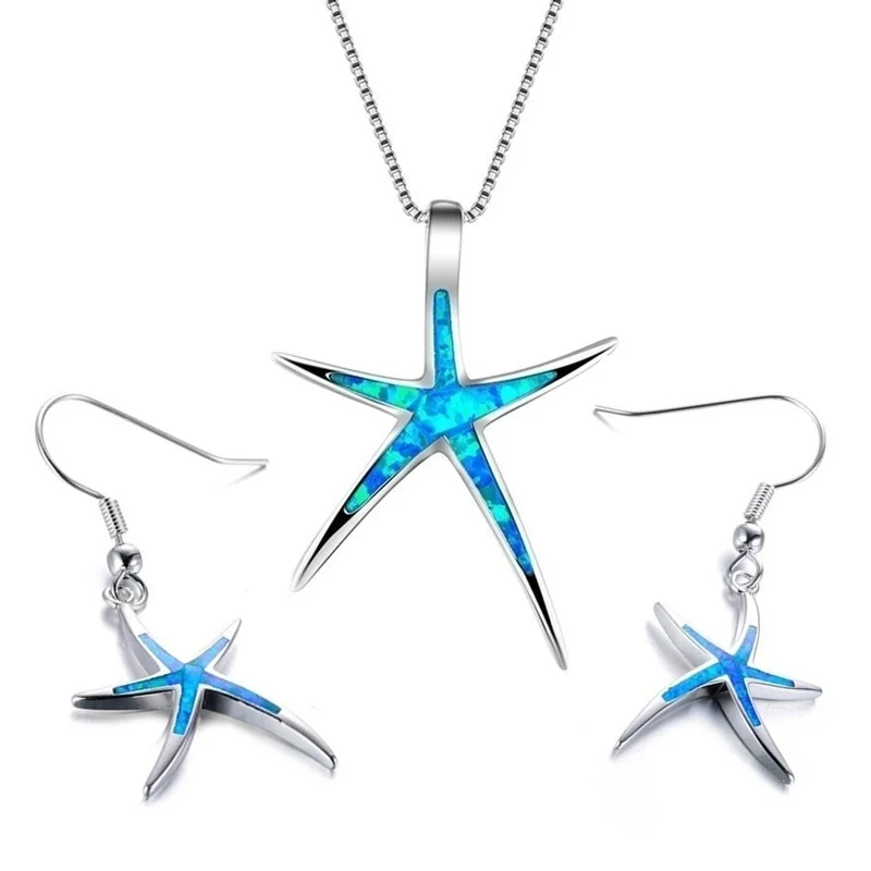 New Jewellery Set Classic Ocean Style Starfish Pendant Alloy Necklace Earrings Women Wedding Christmas Gift
New Jewellery Set Classic Ocean Style Starfish Pendant Alloy Necklace Earrings Women Wedding Christmas Gift