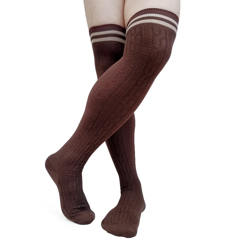 Мужские толстые зимние носки в полоску выше колена, мужские деловые чулки, формальные модные длинные носки, сексуальные вязаные брендовые носки
Мужские толстые зимние носки в полоску выше колена, мужские деловые чулки, формальные модные длинные носки, сексуальные вязаные брендовые носки