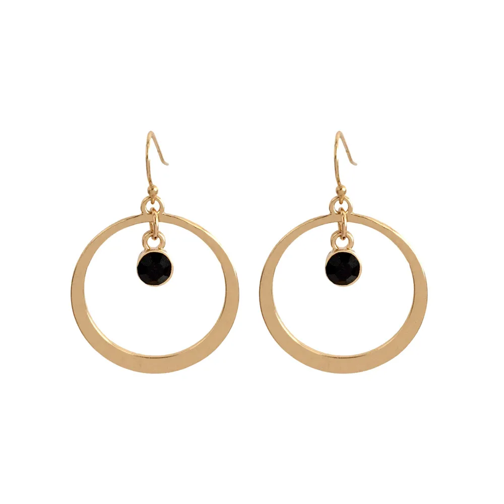 Lovely Gold Color Plating Black Stone inside Textured Circle Drop Earrings For Women Gorgeous Boho Casual Simple Geometric Jewel
Lovely Gold Color Plating Black Stone inside Textured Circle Drop Earrings For Women Gorgeous Boho Casual Simple Geometric Jewel