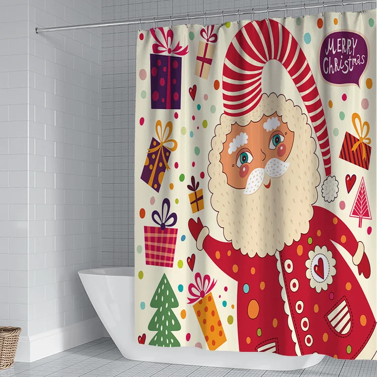 Christmas Santa Waterproof Shower Curtain Set With 12 Hooks Bathroom Curtains Polyester Fabric Bath Mildew Proof Home Decor
Christmas Santa Waterproof Shower Curtain Set With 12 Hooks Bathroom Curtains Polyester Fabric Bath Mildew Proof Home Decor