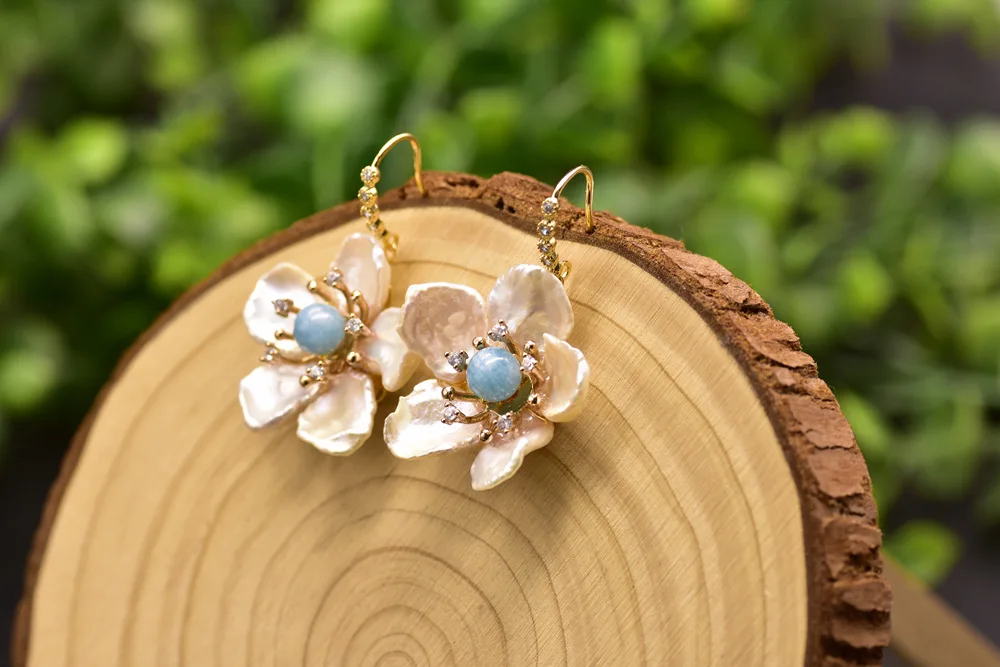 925 silver earrings natural stone baroque pearl flower petal earrings
925 silver earrings natural stone baroque pearl flower petal earrings