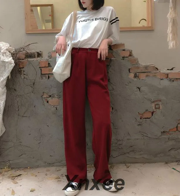 Hot Solid Casual Loose Straight Women Empire Fresh 2019 Free Texture Simple Trousers Xnxee
Hot Solid Casual Loose Straight Women Empire Fresh 2019 Free Texture Simple Trousers Xnxee