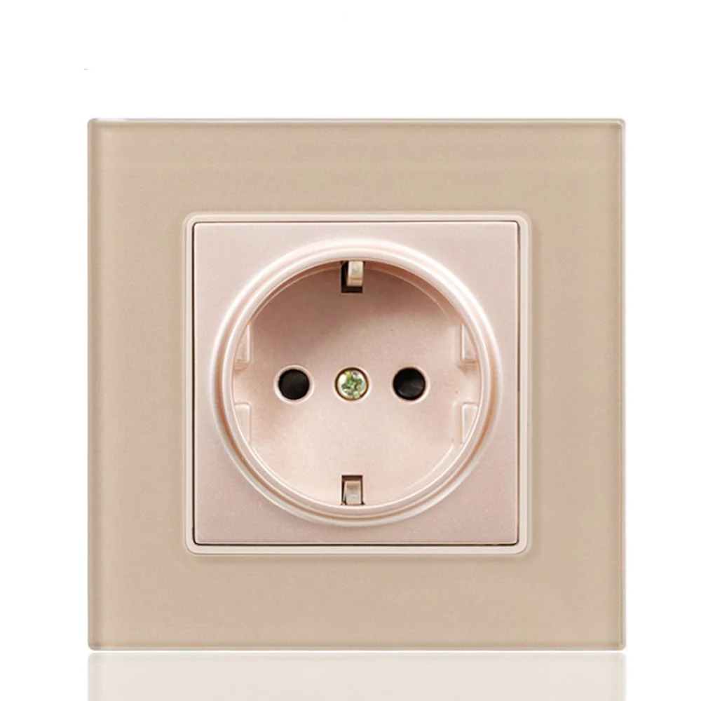 86 Type Crystal Glass Panel Power Wall Socket 16A EU Standard Electrical Outlet White Black Gold
86 Type Crystal Glass Panel Power Wall Socket 16A EU Standard Electrical Outlet White Black Gold