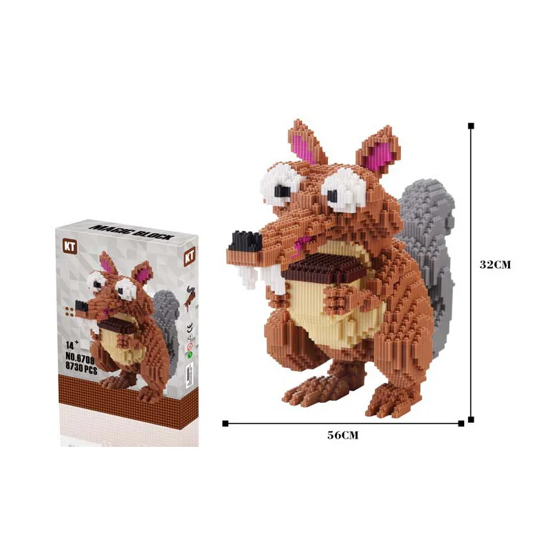 8730pcs+ Scrat Magic Blocks Ice Age Squirrel Acorn Figure Mini Connection Bricks Big Model For Building Block Toys
8730pcs+ Scrat Magic Blocks Ice Age Squirrel Acorn Figure Mini Connection Bricks Big Model For Building Block Toys