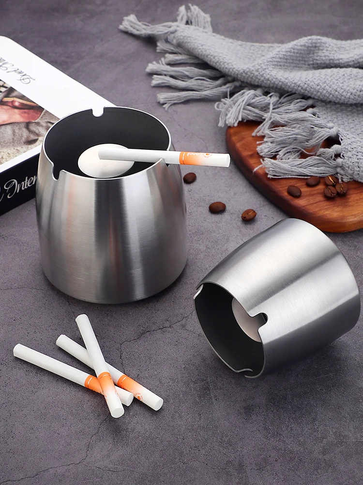Personality trend anti-fly ash with cover home hotel bar restaurant custom stainless steel large ashtray ashtray
Personality trend anti-fly ash with cover home hotel bar restaurant custom stainless steel large ashtray ashtray
